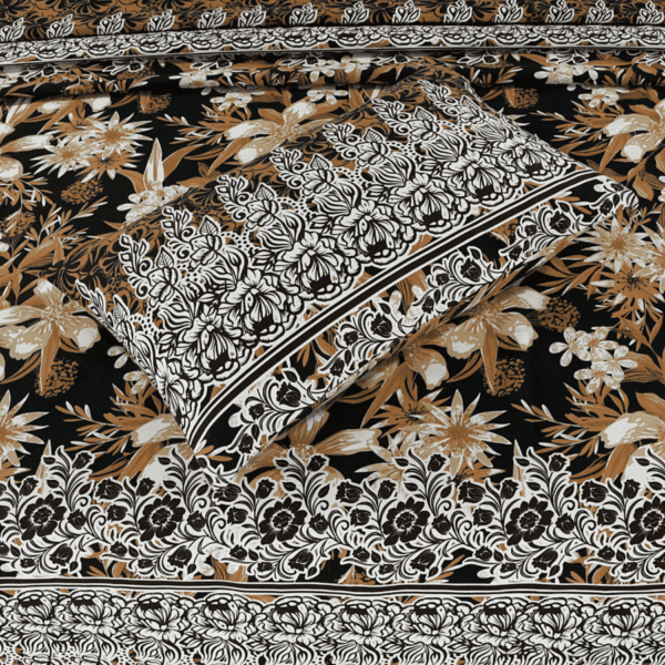 Crystal Cotton 3pc Bedsheet - Golden Forest - Image 2